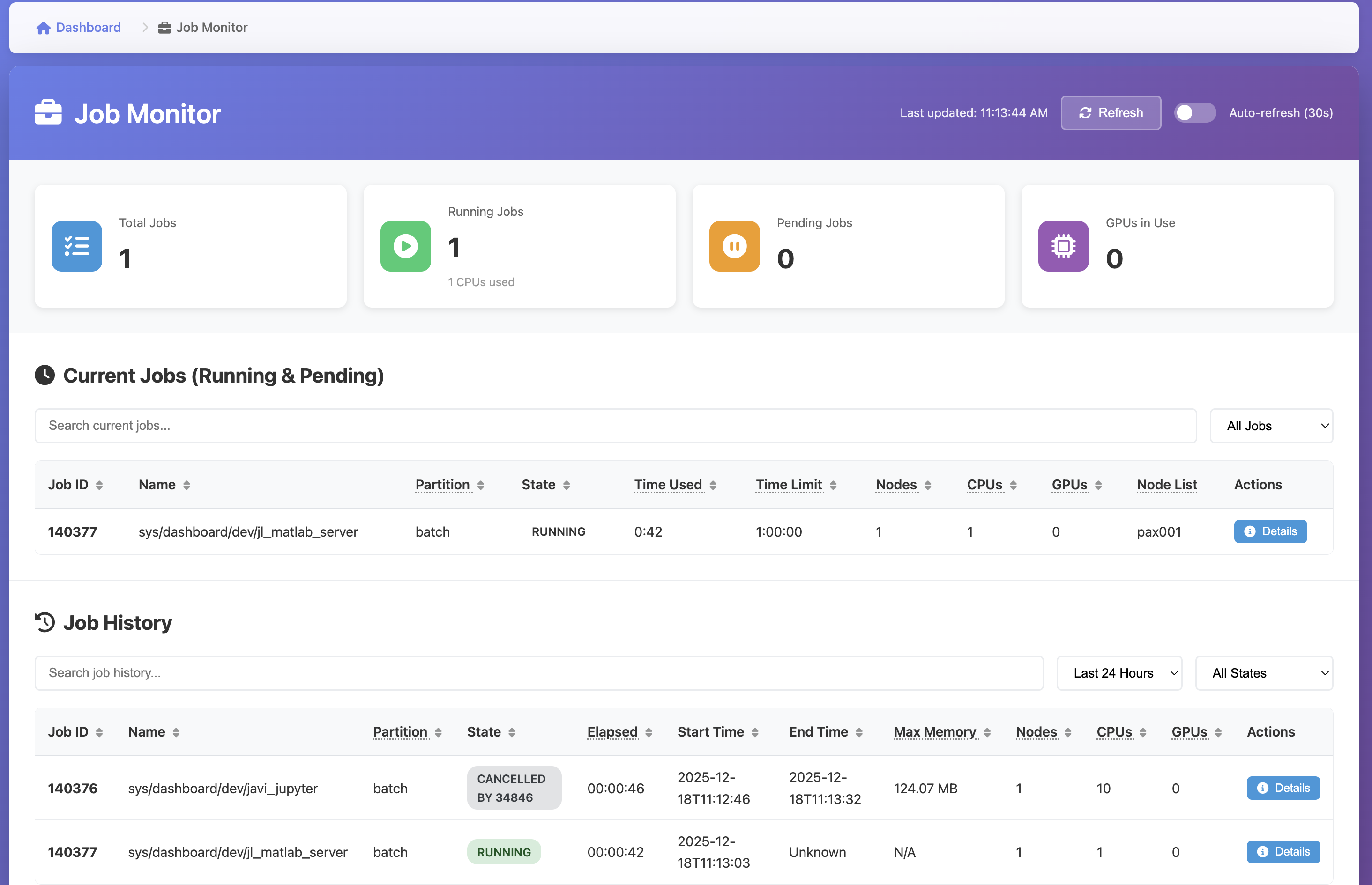 Tufts Job Monitor thumbnail